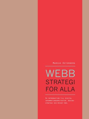 cover image of Webbstrategi för alla